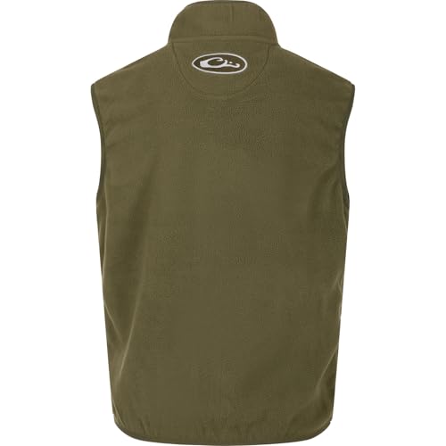 Drake Waterfowl Youths' Unisex Camp Fleece DY1080 Hunting Casual Anti-Pilling Moisture Wicking Zip Front Vest with Pockets2