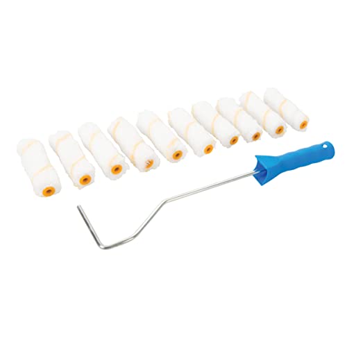 Silverline - Mango para rodillos pequeños con 10 recambios 100 mm (555252)