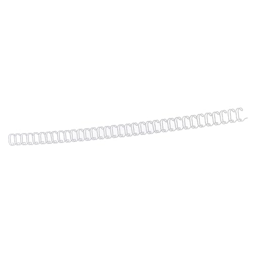 Generic - Double Loop Wire Binding Spine Combs 3:1 A4 Paper Binding Spine Binding Ring for 100Pcs 34 Teeth Loose Leaf Iron 6.4Mm Diameter Clinical Analyzer Accessories (White)