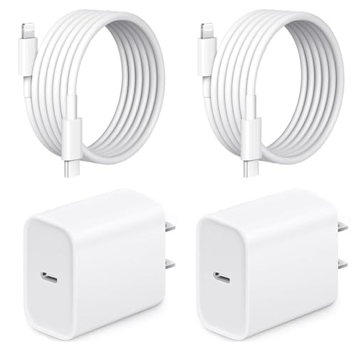 iPhone Charger Fast Charging,20W USB C Fast Charger 3 FT Compatible with iPhone 14 pro/14 pro max /13/12/ 11/ XS/XR/X/8/7/SE/iPad/Airpods,2 Pack PD Wall Charger Block with 3FT Type C Lightning Cable