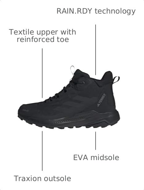 Image of adidas Men's Terrex Anylander Mid Top Rain.Rdy Hiking Shoes