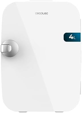 Cecotec Mini-Kühlschrank Bolero MiniCooling 4L Río White, Betrieb mit 12V-220V, Kompatibel mit Auto und Wohnwagen, Kühl- und Heizfunktion, Temperaturbereich 5-65º, Einfacher Transp