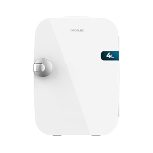 Cecotec Bolero MiniCooling Rio Mini-koelkast, wit, 4 l, werking 12 V-220 V, compatibel met auto en caravan, koel- en verwarmingsfunctie, temperatuurbereik 5-65 graden, eenvoudig transport