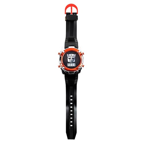 Transformers LCD Digital Watch for Kids - Iconic Autobot Design, Flashing LED Lights, Black and Red Durable Strap, Comes in Collectible Tin Box by Accutime - Used condition - Image 6