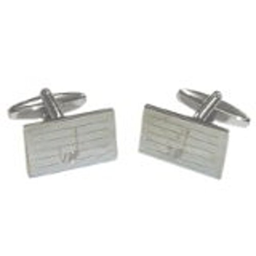Mancuernillas para hombre RGT con nota musical grabada miniatura 1