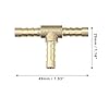 X AUTOHAUX 2 Pcs 6mm Hose Barb Copper 3 Way Tee Connector Adapter #3