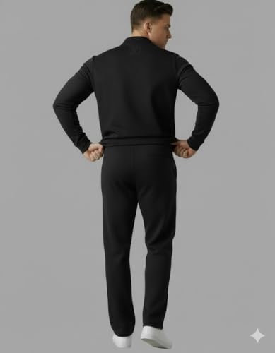 Image of Volex Men Full Sleeve T-Shirt and Jogger Set|Track Suit for Men | Sports Wear Gym Running Jogging Walking Workout Outfit | Full Sleeve T Shirt with Jogger Track Pant Lower
