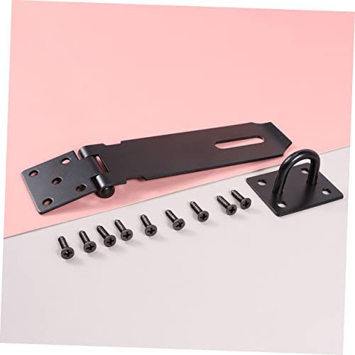 Image of Practical Door Hasp Latch Lock 2pcs Stainless Steel Security Padlock Clasp for Gates Desks