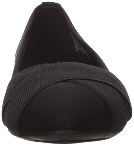 Anne Klein Womens Oalise Ballet Flat, Black Fabric, 8.5 Wide Us #TOP1