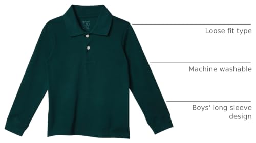 Image of The Children's Place boys Long Sleeve Pique Polo