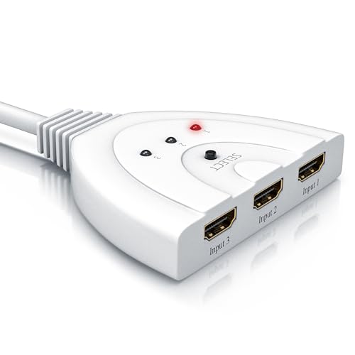 CSL - HDMI Switch - 3 Port Umschalter - Full HD - 3D Ready - Dolby True HD - 3 x IN 1 x Out - - intelligenter Switch - automatische und manuelle Umschaltung CSL - HDMI Switch - 3 Port Umschalter - Full HD - 3D Ready - Dolby True HD - 3 x IN 1 x Out - - intelligenter Switch - automatische und manuelle Umschaltung