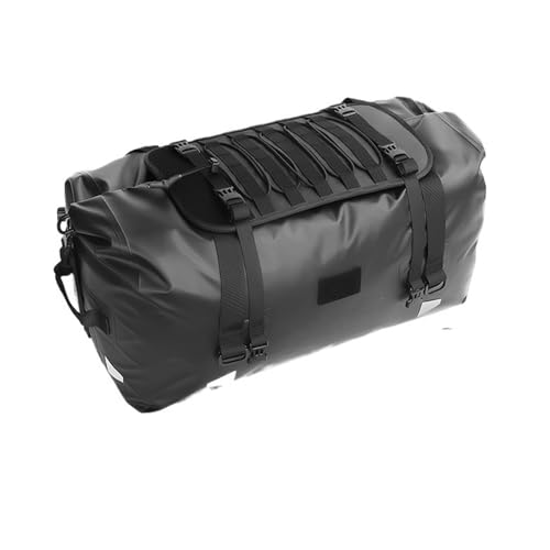 Sacoche de moto étanche à volume modulable et panneau d'extension de bagages