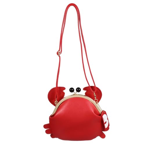 Sac crabe rouge idéal pour occasions spéciales et soirées habillées en similicuir chic
