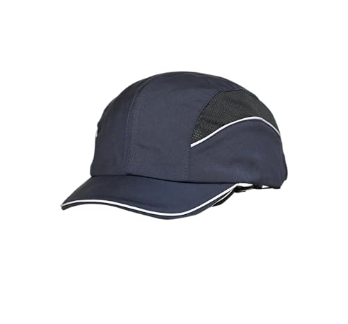 Image of Karam PN595 Safety Bump Cap for Men | 5 CM Long Peak with Adjuster Lock & Ventilated Design | Blue