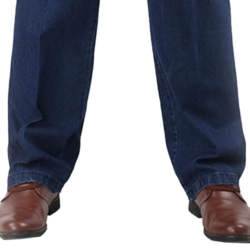 Men's Casual Straight Wide Leg Jeans Slim Fit Classic Elastic Waist Stretch Denim Pants Stylish Pants for Men3