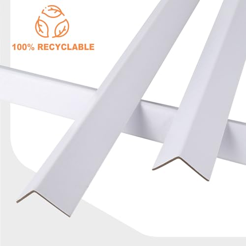 Cardboard Edge Protector 2” X 2” X 48”, Pack of 50 – Cardboard Corner Protectors for Shipping White V-Board Pallet Corner Protectors by LCDOCLAK - Image 7