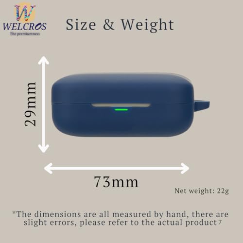 Image of WELCROS Soft Silicone Case Cover Compatible for Realme Buds Air 7 | 7 Pro (Blue, Combo)