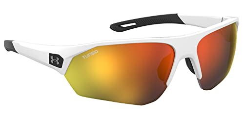 Under Armour Men's Playmaker Wrap Sunglasses, Matte White/Black, 72mm, 10mm2