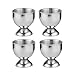 Binnan Coquetier Set, 4pcs Casier à Oeufs, Casier à Oeufs en Acier Inoxydable, Ustensiles de Cuisine pour Le Dîner