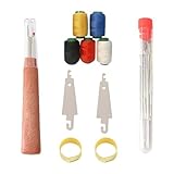 Big Eye Stahl Nähnadeln Set 34 Stück, Edelstahl Nähnadeln Handnähset mit Aufbewahrungsbox, 5 Größen Rostfreie Steel Needles for Hand Sewing für Stickerei, Quilten und DIY Nähprojekte (1 Satz)