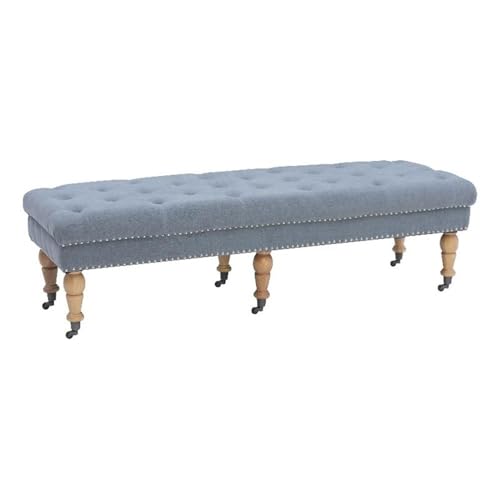 Linon Traditional Bench in Gray