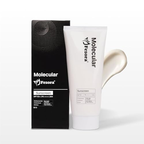 Image of Molecular 5% Niacinamide Moisturizing Gel Sunscreen,Spf 50+ Pa++++|Clinically Tested In Usa|For Oily, Dry, Sensitive, Combination, Dull, Acne Prone Skin|8 Hr Protection|For Men & Women|50 G