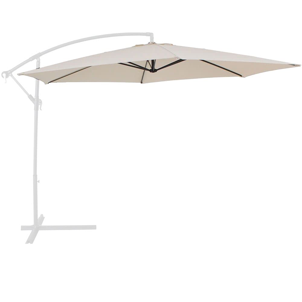 TELO DI RICAMBIO SUPERIORE PER OMBRELLONE 3X3 ROTONDO BEIGE A 6 STECCHE