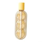 QOXEZY Set di ghiaccio fai da te con cannuccia integrata per succhi di frutta, frullati e dolcetti allo yogurt, compatibile con l'uso in freezer domestico (giallo)