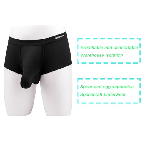 Men's Elephant Trunk Boxers Briefs Dual Pouch Bulge Shorts Sexy Trunks with Wide Waistband3
