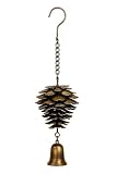 Antique Pine Cone Hanging Rain Chain, Decorative Metal Bell Rain Chime for Gutter Drainage, Outdoor Garden Rain Chain, Beautiful Sound Hanging Ornament for Patio, Porch, Yard & Balcony