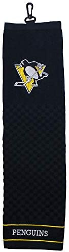 NHL Pittsburgh Penguins Tri-Fold Embroidered Golf Towel Black/Yellow