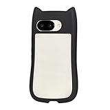 GooglePixel 9a 猫耳ケース GooglePixel9a ねこみみ ネコミミ グーグルピクセル9A 背面タイプ 背面ケース 背面カバー クリアケース 透明 背面クリア 猫耳 ネコみみ 猫 シンプル かわいい おしゃれ ブラック mimi-9a-002