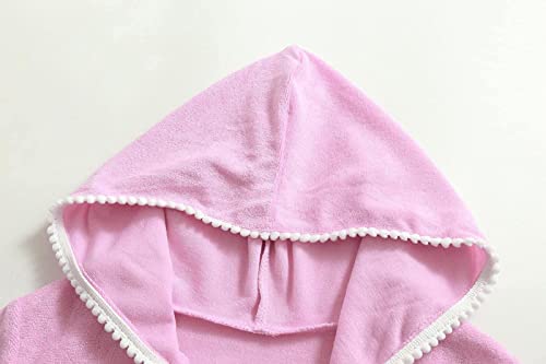 Saída de praia para meninas pequenas saída de praia com zíper roupão de banho com capuz bolso balanç