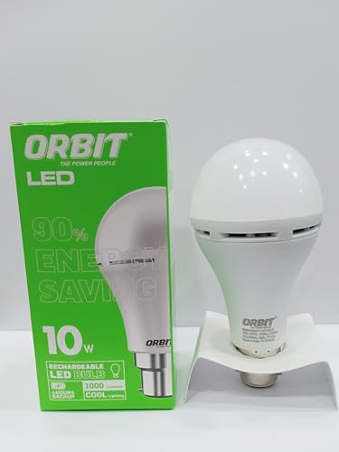Image of ORBIT Polycarbonate LED Emergency Rechargeable Bulb 12W-REB Round Shaped Light - Pack of 1