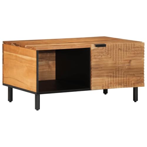 Table basse en acacia à compartiments : le meuble de rangement surélevé idéal