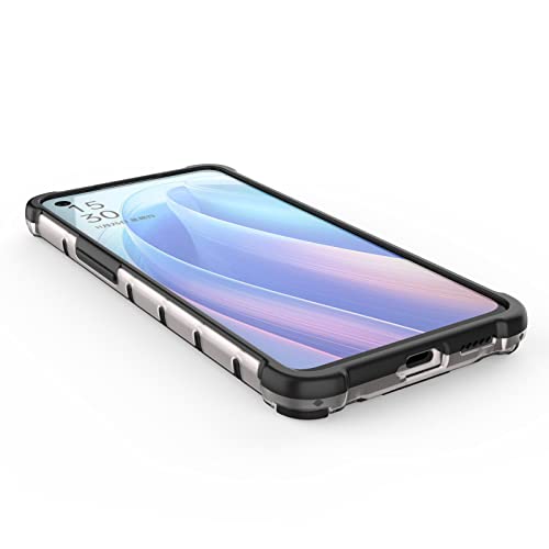 Image of Glasgow Back Case Cover Compatible with Oppo Reno7 Pro 5G (Stylish Design) - Black