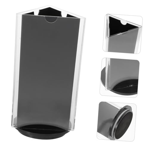 Support de menu acrylique rotatif double face clair avec base stable de bureau - 7