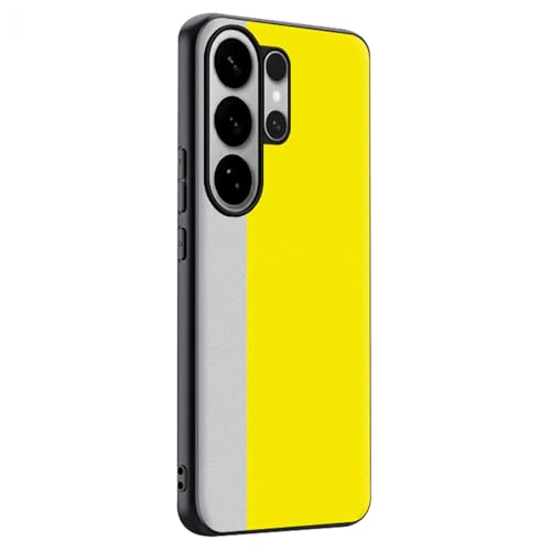 Étui Samsung S26 cuir jaune pour un style color block au quotidien