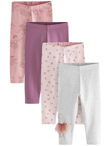 NEXT Mädchen Leggings, 4er-Pack Lila 62-68