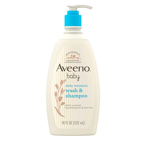 Aveeno Baby Daily Moisture Gentle Baby Body Wash and Shampoo with Oat Extract, 2-in-1 Baby Wash and...