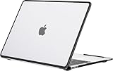 BlueSwan Anti-Cracking Hard Shell Case Compatible with MacBook Air 13 inch, M1 Chip 2018-2021 Model A2337 A2179 A1932, Anti-Fingerprint Soft TPU Bumper, Frosted Clear