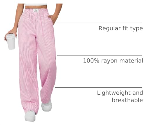 Image of ANRABESS Womens Gingham Striped Boxer Pants | 2026 Fall Outfits,Wide Leg Elastic Waist with Pockets,Casual Lounge Pajama Bottoms,Lightweight Breathable,Fashion Clothing