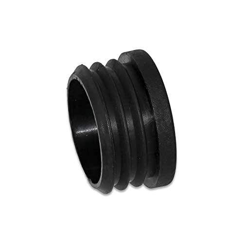 Image of Flyshop Black M8 Threaded Plastic Plugs Round Tube End Caps Tubing Plugs Inserts Furniture Glider 30 mm Diameter 4 Pcs