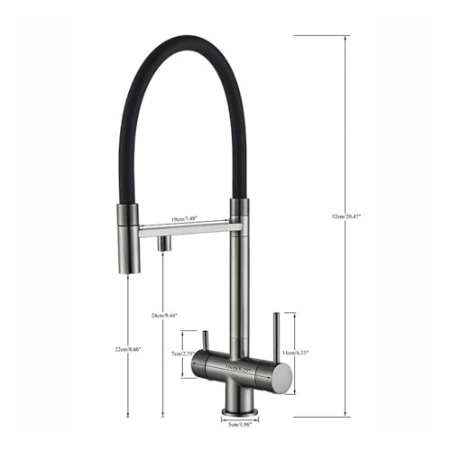 Mélangeur de robinet filtré double bec pour éliminer le calcaire et purifier l'eau