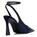 PARTY Womens Pointed Closed Toe Heels Stiletto Slingback High Heel for Women Dressy Pumps for Wedding and Office Work or Going Out,Navy Patent-9