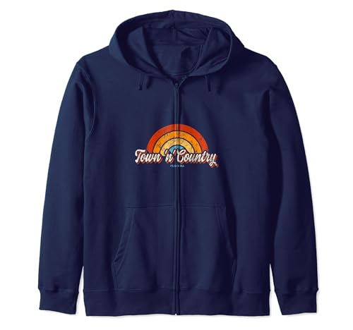 Town 'n' Country Florida FL Vintage Rainbow Retro Années 70 Sweat à Capuche