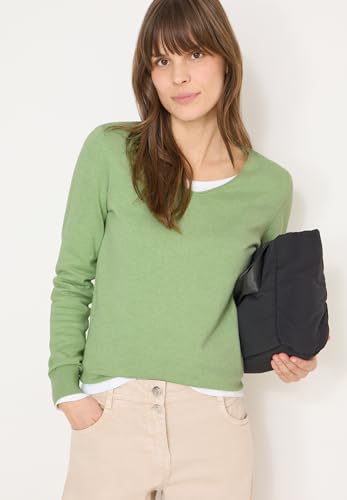 Cecil Basic Pullover Bamboo Green Melange M – Ansicht 3