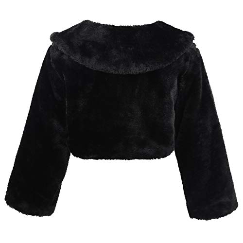 Baby Girls Winter Faux Fur Long Sleeves Bolero Shrug Wedding Birthday Party Dress Cover Up Jacket Coat2