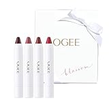 Ogee Sculpted Tinted Lip Oil - Blossom 4 Piece Gift Set - Organic & Natural Lip Primer, Moisturizer & Treatment Balm