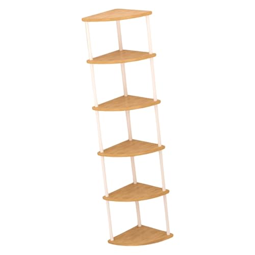 Image of Corner Shelf Organizer Multifunction for Kitchen Office Home 152cm 6 Tier Wood Color|Home & Garden | Furniture | Bookcases